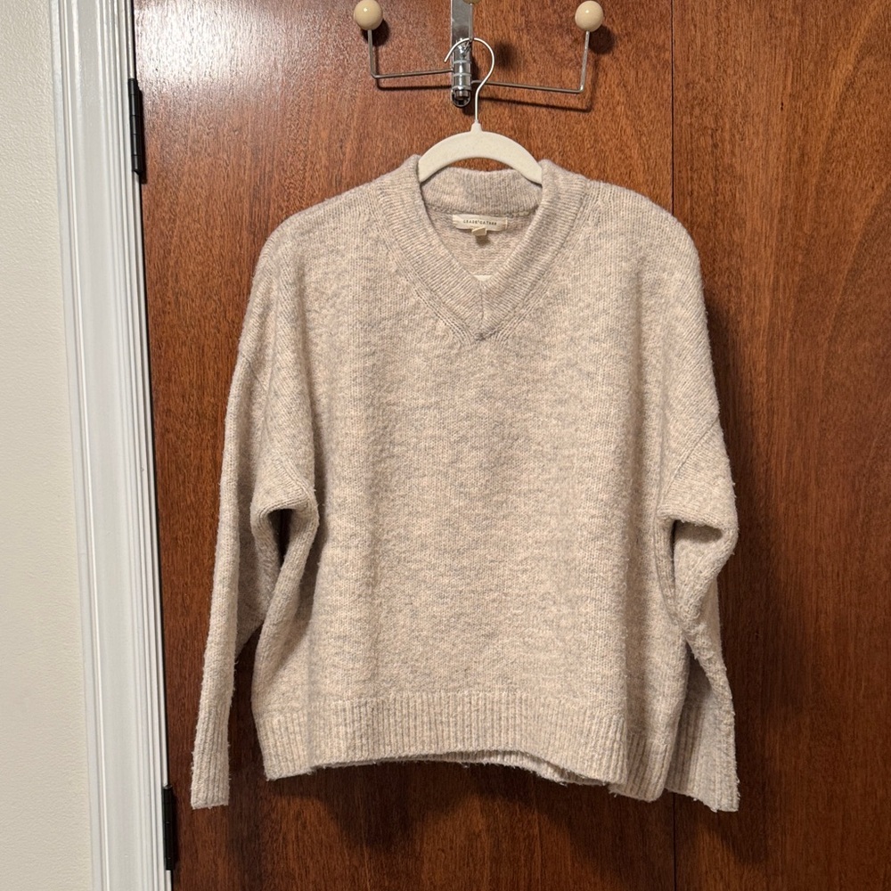 Cozy Cream V-Neck Sweater
